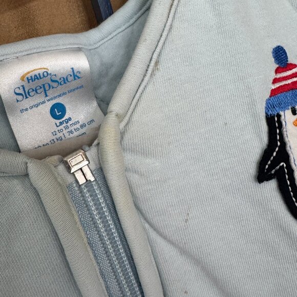 HALO SleepSack Wearable Blanket Penguin 6 12 Months Light Blue - Picture 5 of 6